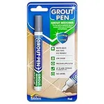 Grout Pen Grey Tile Paint Marker: Waterproof Grout Colorant and Sealer Pen - Grey, Narrow 5mm Tip