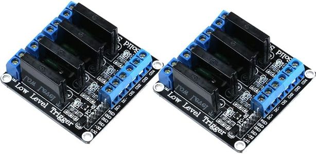 EC Buying 2Pcs 5V 2A Solid State Relay Module 4 Channel Low Level Trigger 250V2A SSR Durable DIY AC DC Solid State Relay Board for Arduino