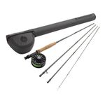 Redington Wrangler Trout XL Fly Fishing Kit, 6 Weight 9 Foot Rod, Crosswater Reel, Fly Line, Leader, & Carrying Case