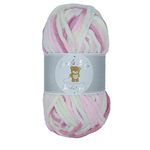 Zarela Baby Blanket Yarn (B25 White-Cream-Pink-Rose)