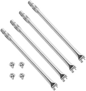 SafBbcue Genesis E-330 Grill 4 Burner Tubes Replacement for Weber Genesis 300 Series Grills 62752 Grill Burner for Genesis E-310 E-320 S310 S320 S-330 EP310 EP320 Gas Grill with Front Control Knob