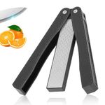 400/600 Grit Knife Sharpener,Double Sided Folding Diamond File Handheld Double Sided Sharpening Stone Folding Pocket Diamond Whetstone Knife Sharpeners for Outdoor Camping Kitchen Garden