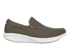 MBT Modena III Slip ON Women's Sneakers Without Laces. Anatomical and Comfortable Walking Sneakers. Physiological Footwear Comfort and Stability with Curved Sole. Green Modern Sneakers