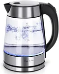 Taylor Swoden Glass Hot Water Kettle Electric for Tea and Coffee 1.7 Liter Fast Boiling Electric Kettle Cordless Water Boiler with Auto Shutoff & Boil Dry Protection