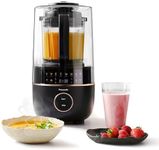 Panasonic MX-HG4401KXC Blender & Soup Maker, 1.2L, 800W, Hot & Cold, 9 Auto Modes, 10 Speed Settings, Delay Timer, Keep Warm, Auto Cleaning, Quiet Function, Black & Rose Gold