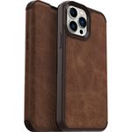 OtterBox iPhone 13 Pro Max & iPhone 12 Pro Max Strada Series Case - ESPRESSO, card holder, genuine leather, pocket-friendly, folio case