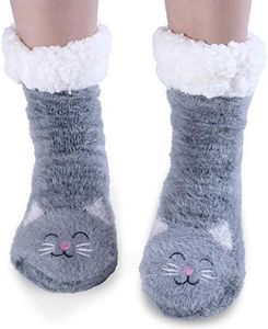 Jeasona Chat Chausson Chaussette Femme 35-38 Chaussette Noel Hiver Chaude Antidérapantes Cadeau Femme
