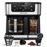 AIRMSEN Programmable Drip Coffee Maker – 1000W Fast Brewing Coffee Machine with Timer, Delay Start & 2H Keep-Warm, Touchscreen – Perfect for Home & Office Use (12 Cup)