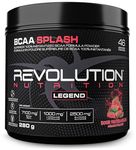 Revolution Nutrition, BCAA Splash, BCAA Powder, Vegan Formula, Zero Calorie, Lactose Free, Muscle Recovery, Post Workout, 7100 Mg of Branched Chained Amino Acid, 1000 mg Citrulline Malate, 280 G, 46 Servings (Sour Watermelon, 0.62 Pound)