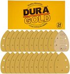 Dura-Gold Premium Mouse Detail Sander Sandpaper Sanding Sheets - 180 Grit (Box of 24) - 5 Hole Pattern Hook & Loop Triangle Mouse Discs - Woodworking Wood, Furniture Crafting, Sand Automotive Paint