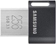 Samsung MUF-256AB USB Flash Drive 256 GB USB Type-A 3.1 (3.1 Gen 1) Black, Stainless Steel – USB Flash Drives (256 GB, USB Type-A, 3.1 (3.1 Gen 1), Swivel, 3 g, Black, Stainless Steel)