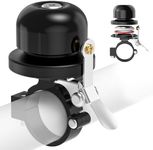 VICTGOAL Bike Bell for Airtag Bike Mount Hidden Holder Anti-Theft Tracker Case Ring Bicycle Bell for Handlebars Adult Mountain Road Bikes (Black)