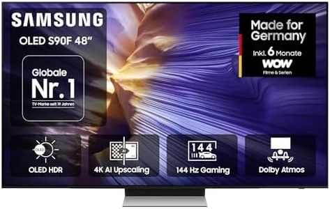Samsung OLED 4K S90F 48 Zoll (121 cm), UHD Fernseher, NQ4 AI Gen3 Prozessor, OLED HDR, 4K Upscaling Pro, Dolby Atmos, Gaming Hub, Motion Xcelerator 144Hz, Samsung Vision AI Smart TV