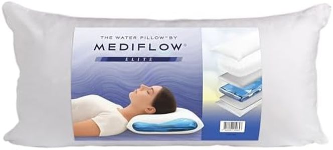Mediflow Wasserkissen - Elite Collection Faserkissen Orthopädisches Kissen zur Linderung von Nackenschmerzen Verstellbares Wasserkissen zum Schlafen, Weiß (40 x 80 cm)