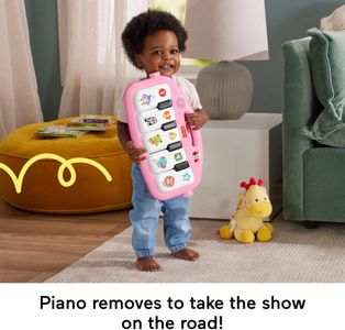Fisher-Price Baby Activity Mat – Kick & Play Piano Gym, Pink, Musical Toy