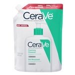 CeraVe Foaming Cleanser Refill with Niacinamide, Hyaluronic Acid, & 3 Essential Ceramides for Normal to Oily Skin, Daily Face and Body Wash to Remove Excess Oil, Fragrance Free, 473ml