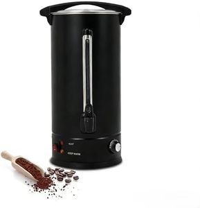 110-Cup Commercial Coffee Urn, 16L /4.2 Gal Double Wall Insulation Coffee Dispenser, Stainless Steel Large Hot Beverage Dispenser with Automatic Temperature Control & Faucet for Party Buffet, Black