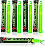 25 Ultra Bright Green Glow Sticks - Individual Packed with Lanyard - for Camping, Emergency Survival - Glow Lights for Blackouts, Hurricane and Storms- 6 Inch Chem Light Sticks with 12 Hour Duration