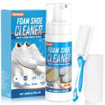 Nanoxa Shoe Cleaner, 200ml Trainer Cleaner, Shoe Cleaning Kit with Brush & Towel Removes Dirt & Stains, Sneaker Cleaner Foam for White Shoes, Leather, Knit, Boots, Canvas, Suede, Fabric, Rubber, PU