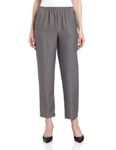 Alfred Dunner All Around Elastic Waist Polyester Short Petite Pants - Pull-On Style, Grey, 18 Petite