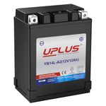 UPLUS YB14L-A2 ATV Battery, 12V 12Ah, Maintenance Free Sealed Powersports Batteries, for Motorcycle, Scooter, UTV, ATV's, Personal Watercraft and Snowmobile