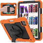 DuraSafe iPad 10.9 inch 2022 10th Generation Rugged Cover A2696 MPQ13HN/A MPQ33HN/A MPQ03HN/A MPQ23HN/A A2757 MPQ93HN/A MPQC3HN/A A2777 MPQ83HN/A MPQA3HN/A MQ6K3HN/A MQ6L3HN/A - Orange