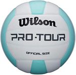 Wilson Pro Tour Indoor Volleyball - Official Size, Teal/White