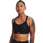 Under Armour Women's Continuum High Impact Sports Bra, (001) Black / / Metallic Silver, Large