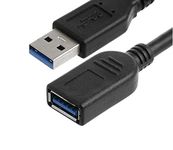 H-its Kabel : (1 Piece) USB 3.0 Male to Female Extension Cable 0.3 Meter - High Speed USB 3.0 A Type Male to A Female Extension Cable (1 Foot / 30 Cm) - USB 3.0 Female to Male Cable