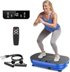 FEIERDUN Vibration Plate Exercise Machine, Vibration Plate for Lymphatic Drainage, Power Plate Vibration Platform for Weight Loss, Toning & Wellness-Blue