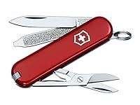 Victorinox Classic SD Swiss Army Knife, Small, Multi Tool, 7 Functions, Scissors, Nail File, Red