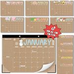 Hadley Designs Large Desk Calendar 2025-2026 - 18-Month Desktop Calendar 2025 for Organized Planning, 17" x 11" 2025 Desk Calendar for Home, School and Office (Doodle Kraft)