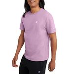 Champion Men's Tee Shirt, Heritage 100% Cotton Vintage Tee Shirt for Men, Our Best Vintage Short Sleeve Tee Shirts for Men, Tinted Lavender-y06145, Small