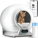 PetCove Self Cleaning Litter Box, Automatic Cat Litter Box Self Cleaning for Multiple Cats, Robot Automatic Litter Box Scoop Free Covered Ultra Cleaning -Odor Removal -APP Control Smart Litter Box