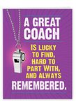 NobleWorks, Memorable Coach - Jumbo Coach Thank You Card (8.5 x 11 Inch) - Inspirational Gratitude Notecard, School Sports J3126TYG-US