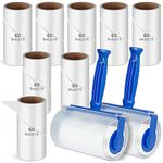 Lint Rollers for Pet Hair Remover Roller, Sticky Roller, Clothes Brush, 600 Sheets Adhesive Roller with 10 Lint Roller Refills & 2 Handles for Coat, Fabric, Bed, Fluff & Dust