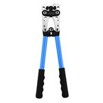 TEENO Crimping Tool AWG 10-0, 6/10/16/25/35/50mm², Multifunctional with Non-Slip Handle for Electricians