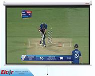 ELCOR lite Series Manual Wall/Ceiling Mounted Projection Screen 150" Diagonal [8 feet x 10 feet] | 4:03 NTSC Video foramt | Home Cinema Screen | UltraHD/4K Technology