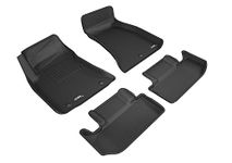 3D MAXpider All-Weather Floor Mats for Dodge Challenger RWD 2015-2021 Custom Fit Car Floor Liners, Kagu Series (1st & 2nd Row, Black)