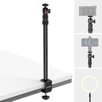 SMALLRIG Camera Desk Mount, Tabletop C Clamp Mount Arm with 1/4"-20 Ball Head, 13"-35.4" Adjustable Tablet Mount Clamp for DSLR Camera, Ring Light, Live Streaming, Video Recording - 3488