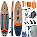 Niphean (Extra Large) Inflatable Paddle Board, SUP for 2+1 People/Family, Stand Up Paddle Board with (Beginner Friendly) Balanced Wing, Waterproof Phone Pouch, Paddle Boards for Adults, Gift Ideas