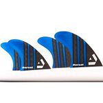 Dorsal Carbon Hexcore Quad Surfboard Fins (4) Honeycomb FCS Base Blue