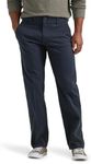 Lee Men's Performance Series Extreme Comfort Khaki Pant, Navy, 32W x 32L