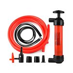 Car Siphon Transfer Pump Kit, 200cc Siphon Hand Pump Kit Fluid Fuel Extractor Suction Tool, Multi-Purpose Manual Oil Pump Fuel Liquid Transfer Pump for Oil Gasoline Water Liquids and Air