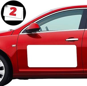 Set of 2 – 24” X 12” Car Door Magnets, Magnetic Car Signs, Flexible Magnetic Signs for Vehicles, White PVC Finish and Round Corners, Strong Durable Car Magnets, Magnetic Thickness 30 Mil.