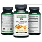 Siberian Sea Buckthorn Oil Capsules 200 Softgels | from Wild-harvested Siberian Sea Buckthorn Berries | Oil Cold Pressed Unrefined Gluten Free Non-GMO Premium Omega 7