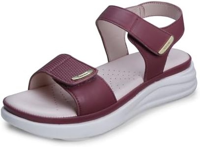 DOCTOR EXTRA SOFT Women's Ultra Lightweight Sandals with Memory Foam Cushion|Stylish & Comfortable|Casual & Non-Slip|Diabetic & Orthopedic Flip Flops with Adjustable Strap Ladies & Girls New-D-610