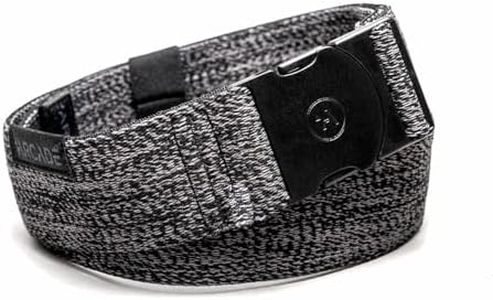 Arcade The Original Unisex Adventure Belt, Heavy Duty Elastic Webbing, Non-Metal Travel Friendly Buckle, Heather Black
