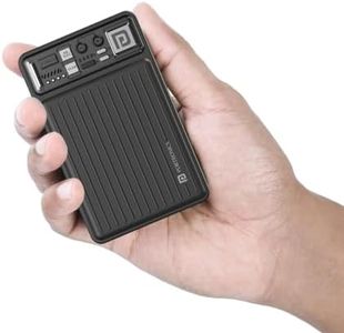 Portronics Luxcell Mini 10K Advanced 10000 mAh Nano Power Bank with 22.5W Max Output, LED Indicator, Mach USB-A Output, Type C PD Output, Type C Input, Wake Up Button(Black)