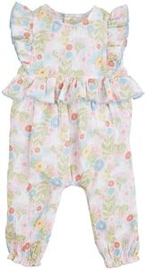 Mud Pie Baby Gauze Bunny Print Longall, 3-6M